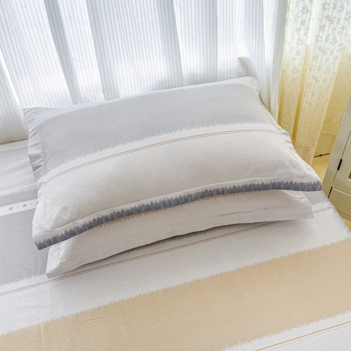 91家纺网 家纺一手货源 找家纺 安逸家纺 2026新款12868全棉纯棉床笠四件套床罩学生纯棉床笠款三件套 星辰大海