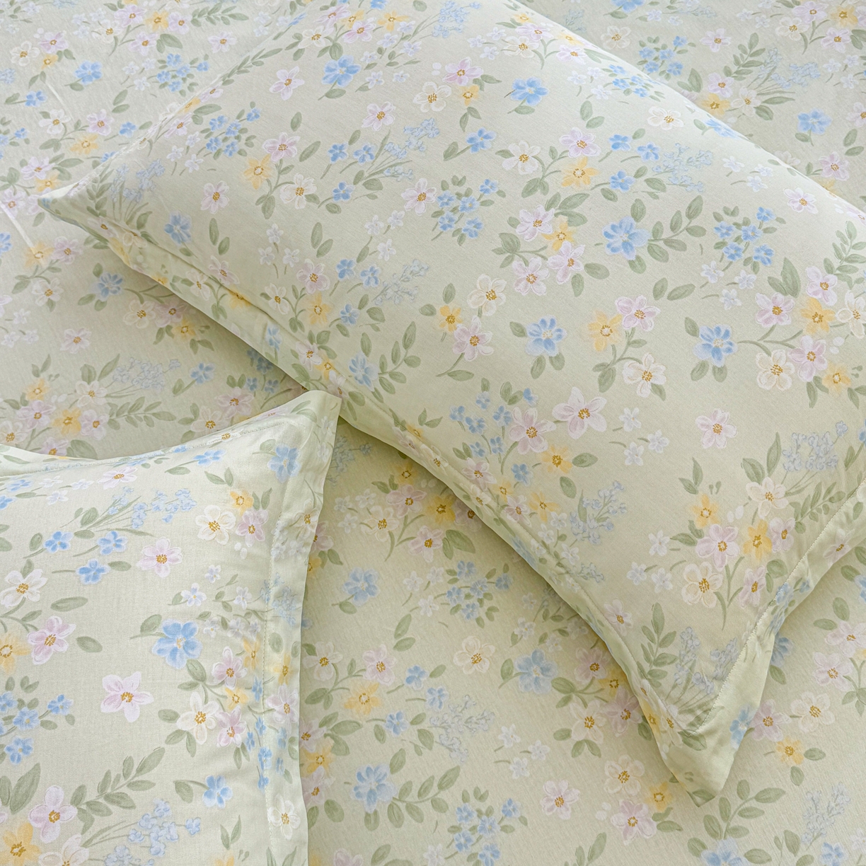 91家纺网 家纺一手货源 找家纺 安逸家纺 2026新款12868全棉纯棉床笠四件套床罩学生纯棉床笠款三件套 徐徐花开