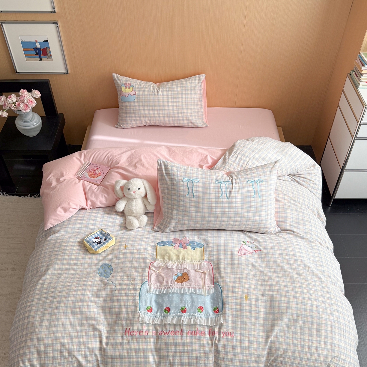 91家纺网 家纺一手货源 找家纺 （总）柚子YOUTH 2026新款全棉纯棉水洗棉贴布绣四件套