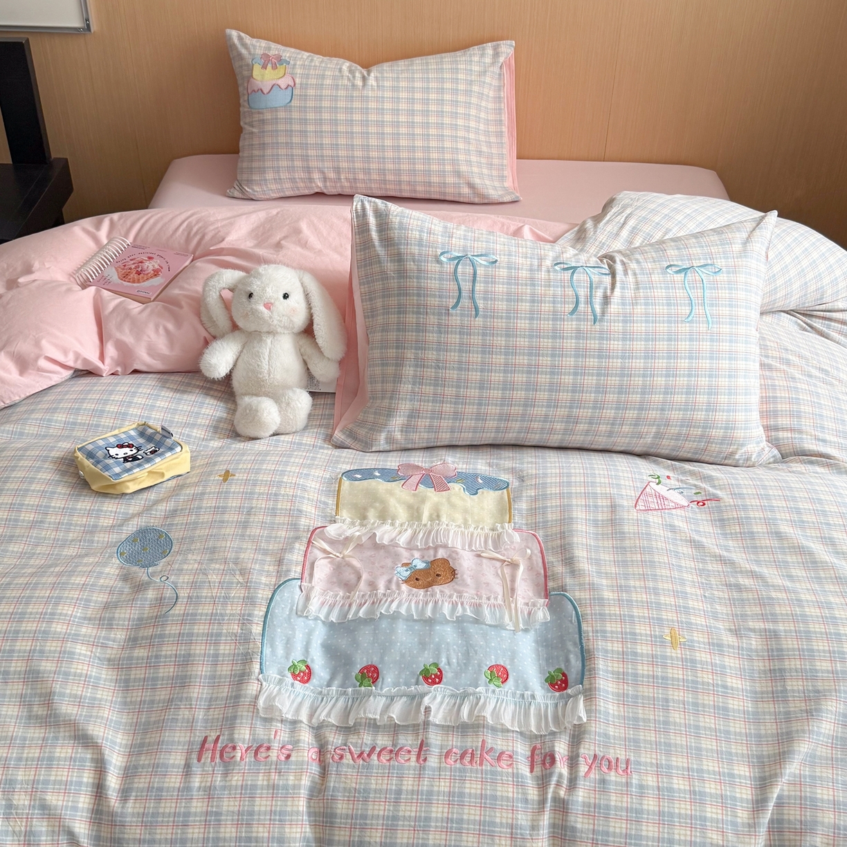 91家纺网 家纺一手货源 找家纺 （总）柚子YOUTH 2026新款全棉纯棉水洗棉贴布绣四件套