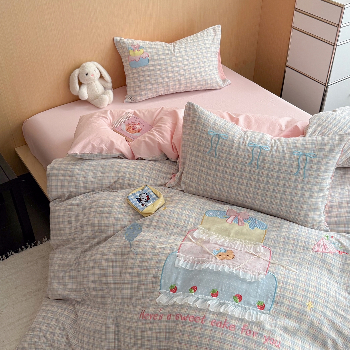 91家纺网 家纺一手货源 找家纺 （总）柚子YOUTH 2026新款全棉纯棉水洗棉贴布绣四件套