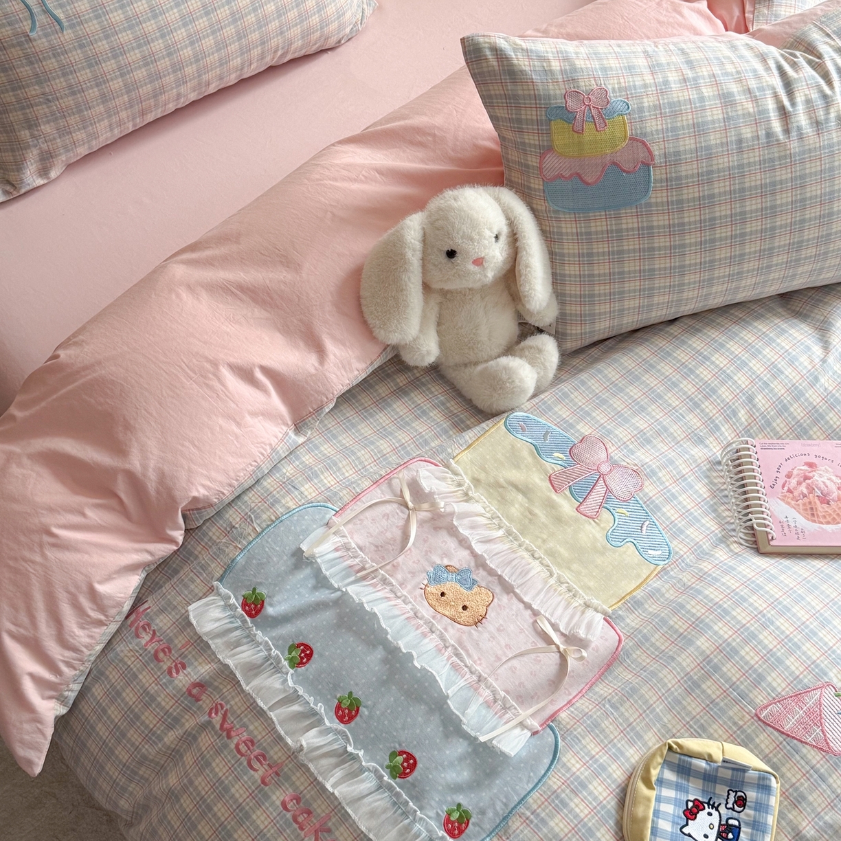 91家纺网 家纺一手货源 找家纺 （总）柚子YOUTH 2026新款全棉纯棉水洗棉贴布绣四件套