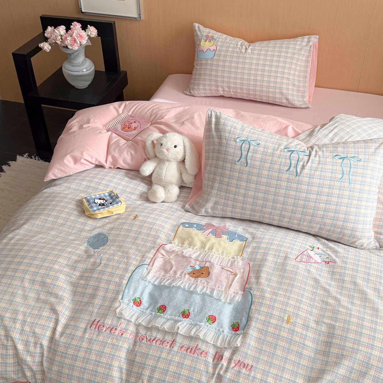 91家纺网 家纺一手货源 找家纺 （总）柚子YOUTH 2026新款全棉纯棉水洗棉贴布绣四件套