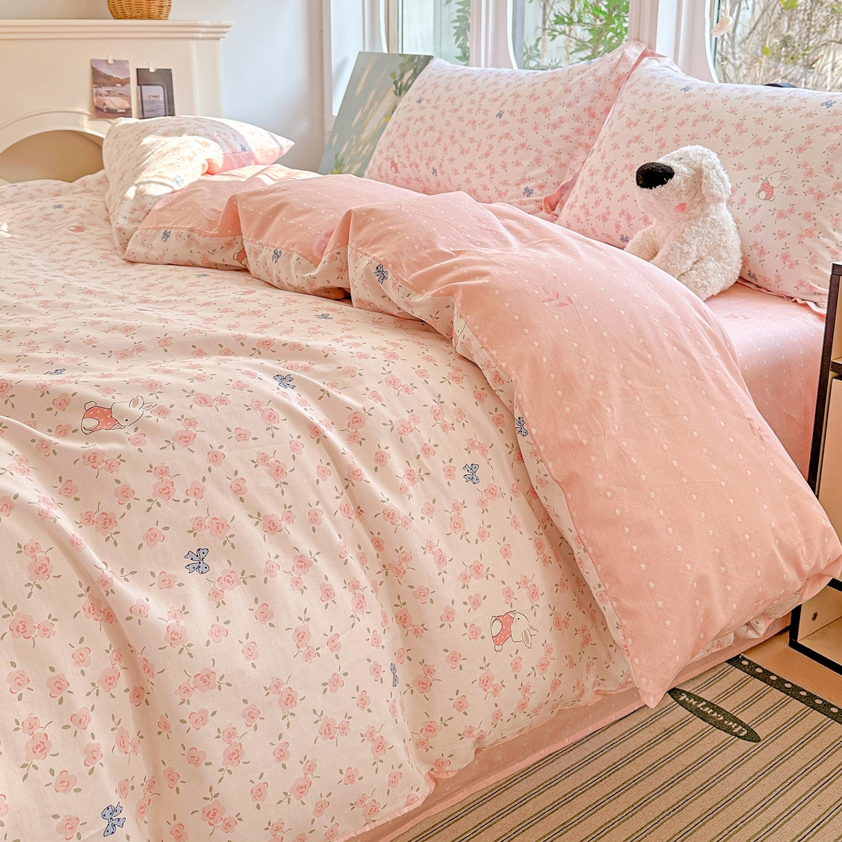 91家纺网 家纺一手货源 找家纺 （总）恩泽家纺 2026春夏新款全棉纯棉12868印花四件套（提供买家秀，预留缩水率）