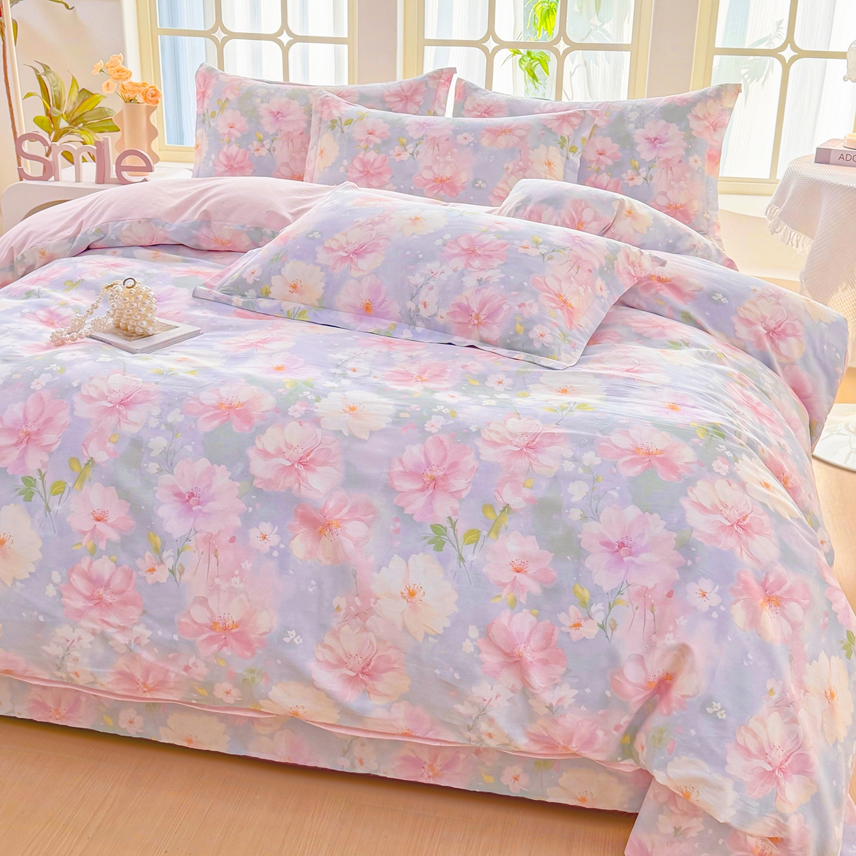 91家纺网 家纺一手货源 找家纺 （总）安逸家纺 2026新款12868 全棉纯棉床单四件套学生宿舍纯棉床单款三件套