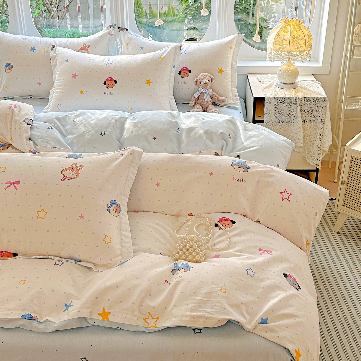 恩泽家纺 2026春夏新款全棉纯棉12868印花四件套（提供买家秀，预留缩水率） 魔法帽