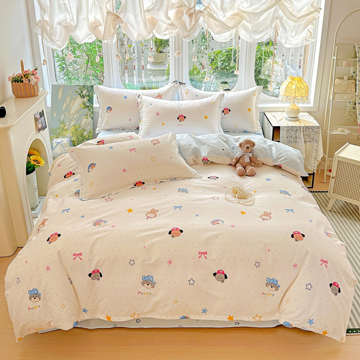 91家纺网 家纺一手货源 找家纺 恩泽家纺 2026春夏新款全棉纯棉12868印花四件套（提供买家秀，预留缩水率） 魔法帽