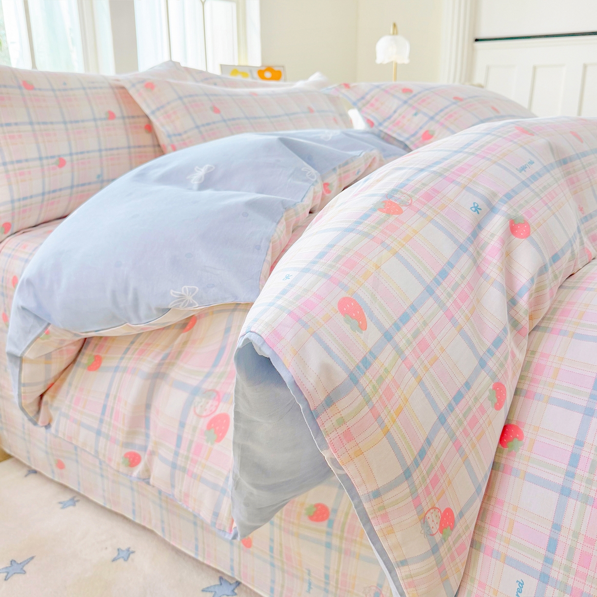 91家纺网 家纺一手货源 找家纺 （总）安逸家纺 2026新款12868 全棉纯棉床单四件套学生宿舍纯棉床单款三件套