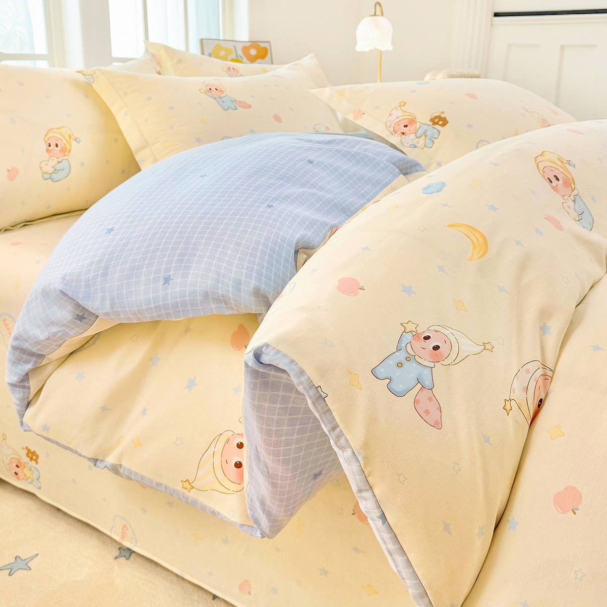 91家纺网 家纺一手货源 找家纺 （总）安逸家纺 2026新款12868 全棉纯棉床单四件套学生宿舍纯棉床单款三件套