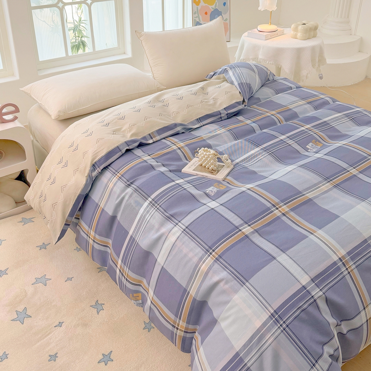 91家纺网 家纺一手货源 找家纺 安逸家纺 2026新款12868 全棉纯棉床单四件套学生宿舍纯棉床单款三件套 风华正茂