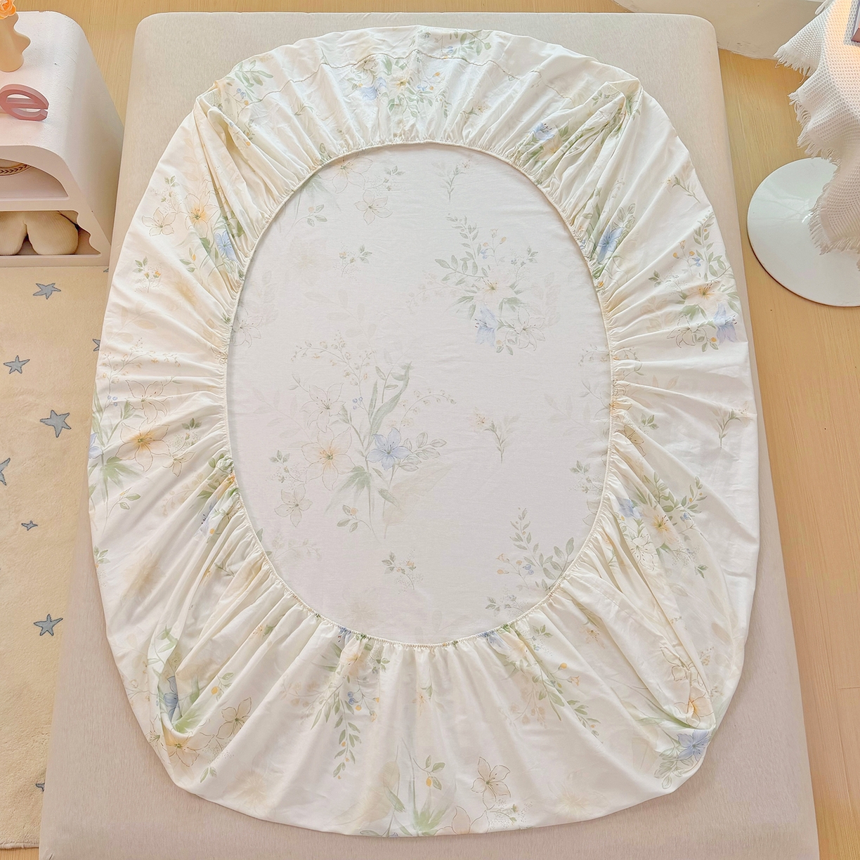 91家纺网 家纺一手货源 找家纺 安逸家纺 2026新款12868 全棉纯棉床单四件套学生宿舍纯棉床单款三件套 格拉花园