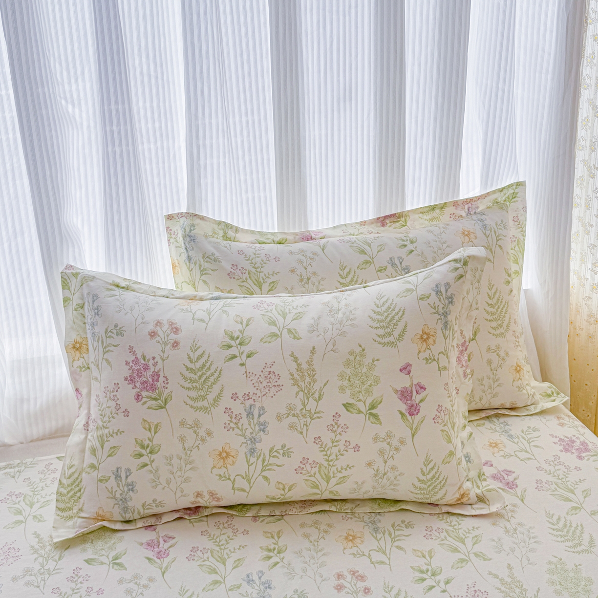 91家纺网 家纺一手货源 找家纺 安逸家纺 2026新款12868 全棉纯棉床单四件套学生宿舍纯棉床单款三件套 花田妙语