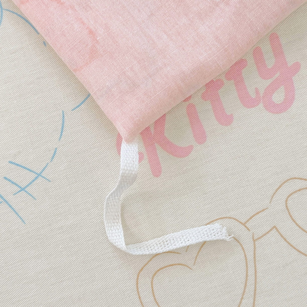 91家纺网 家纺一手货源 找家纺 安逸家纺 2026新款12868 全棉纯棉床单四件套学生宿舍纯棉床单款三件套 凯蒂宝贝