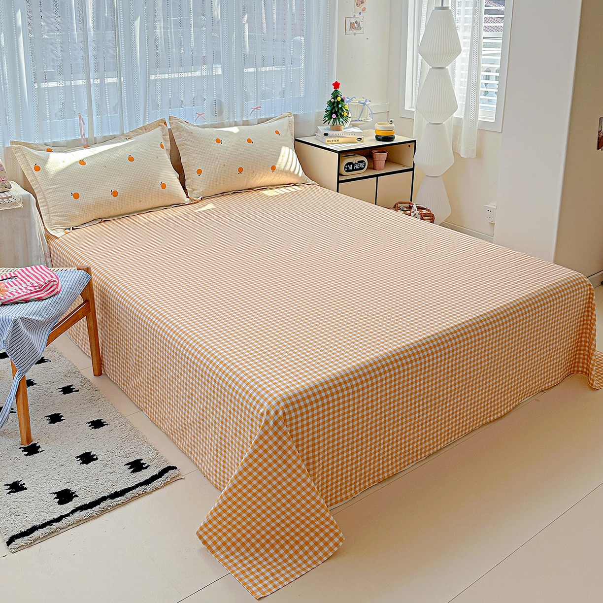 91家纺网 家纺一手货源 找家纺 恩泽家纺 2026春夏新款全棉纯棉12868印花四件套（提供买家秀，预留缩水率） 甜小桔