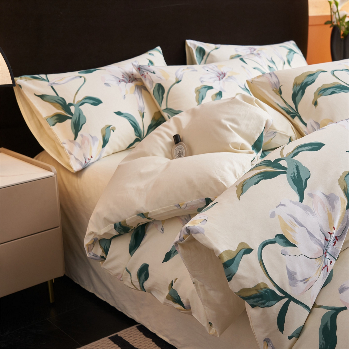 91家纺网 家纺一手货源 找家纺 恒爱家纺 2026新款全棉12868印花四件套 陌上花开