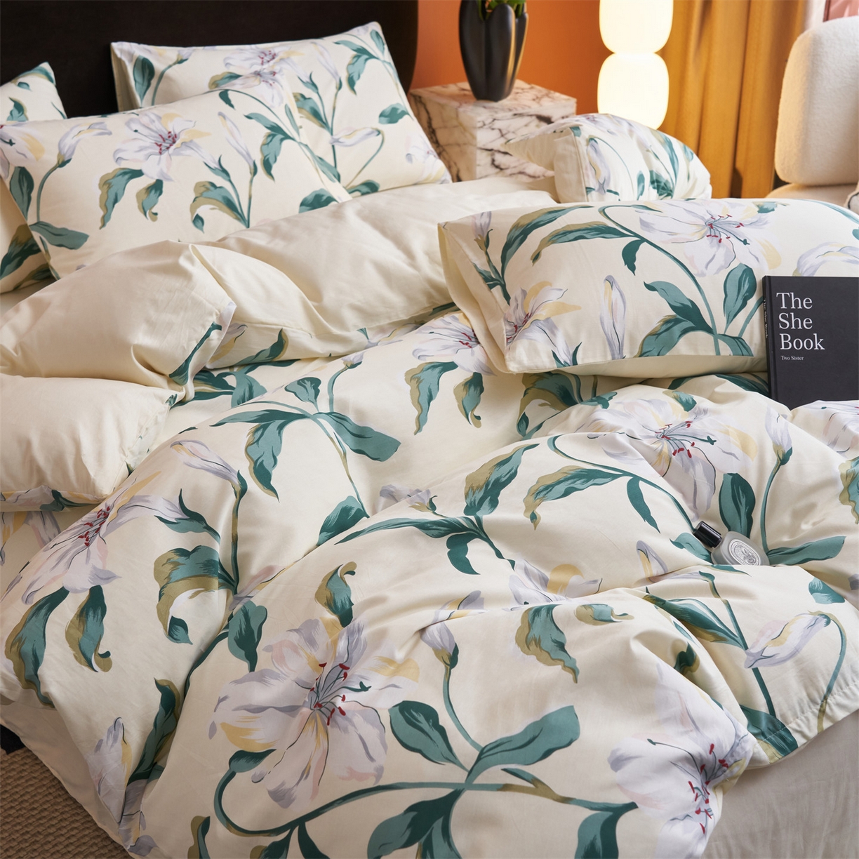 91家纺网 家纺一手货源 找家纺 恒爱家纺 2026新款全棉12868印花四件套 陌上花开