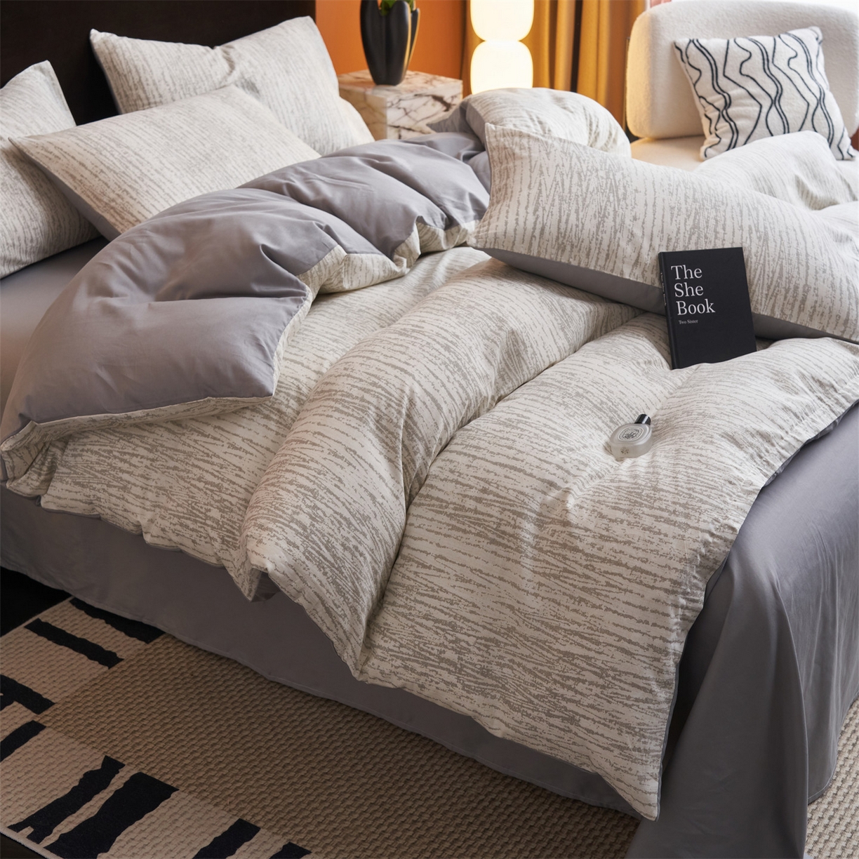 91家纺网 家纺一手货源 找家纺 恒爱家纺 2026新款全棉12868印花四件套 奥德林