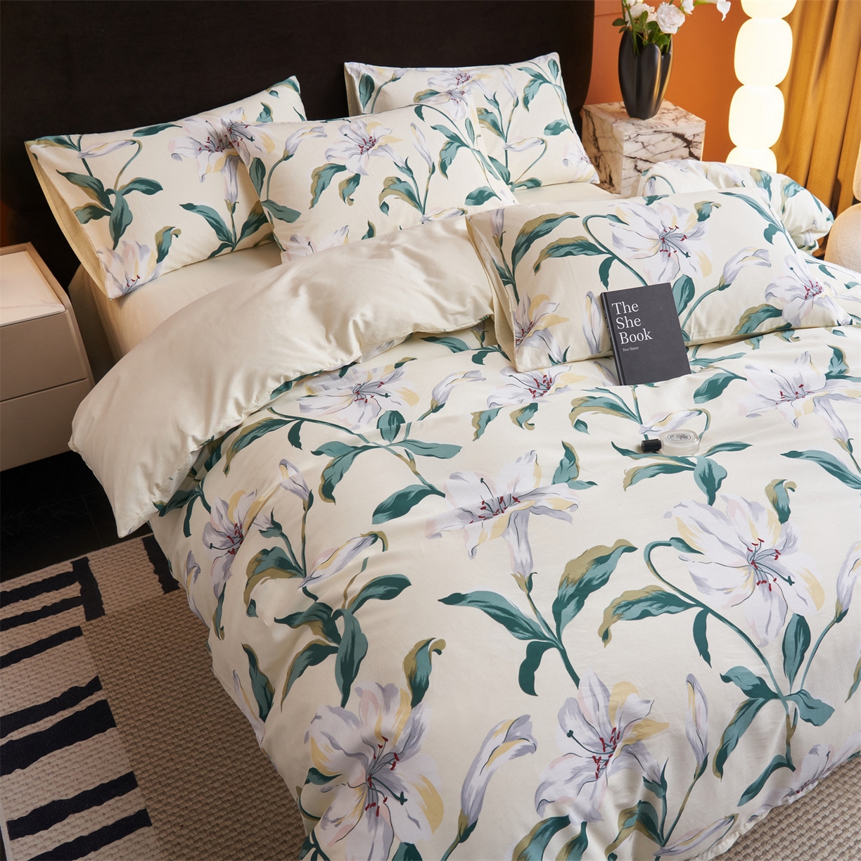 91家纺网 家纺一手货源 找家纺 恒爱家纺 2026新款全棉12868印花四件套 陌上花开