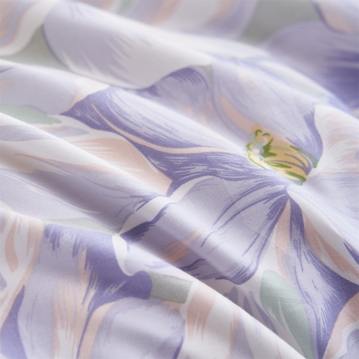 91家纺网 家纺一手货源 找家纺 恒爱家纺 2026新款全棉12868印花四件套 一夜芳华蓝