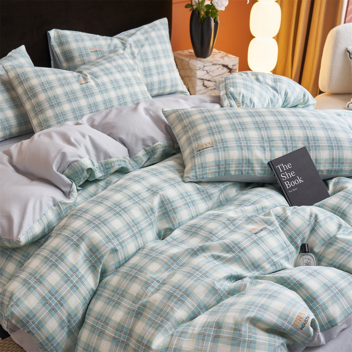 91家纺网 家纺一手货源 找家纺 恒爱家纺 2026新款全棉12868印花四件套 保罗骑士绿