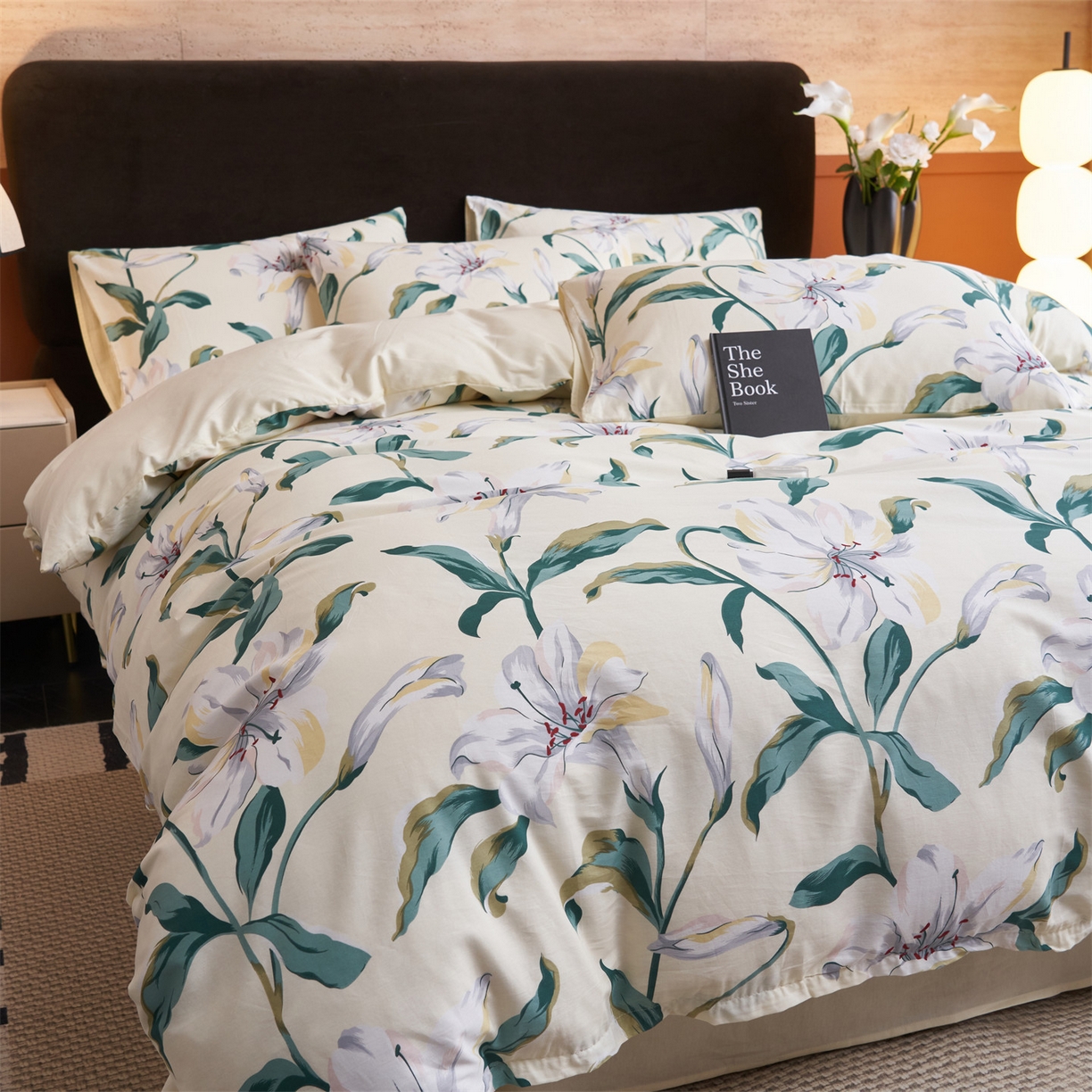 91家纺网 家纺一手货源 找家纺 恒爱家纺 2026新款全棉12868印花四件套 陌上花开