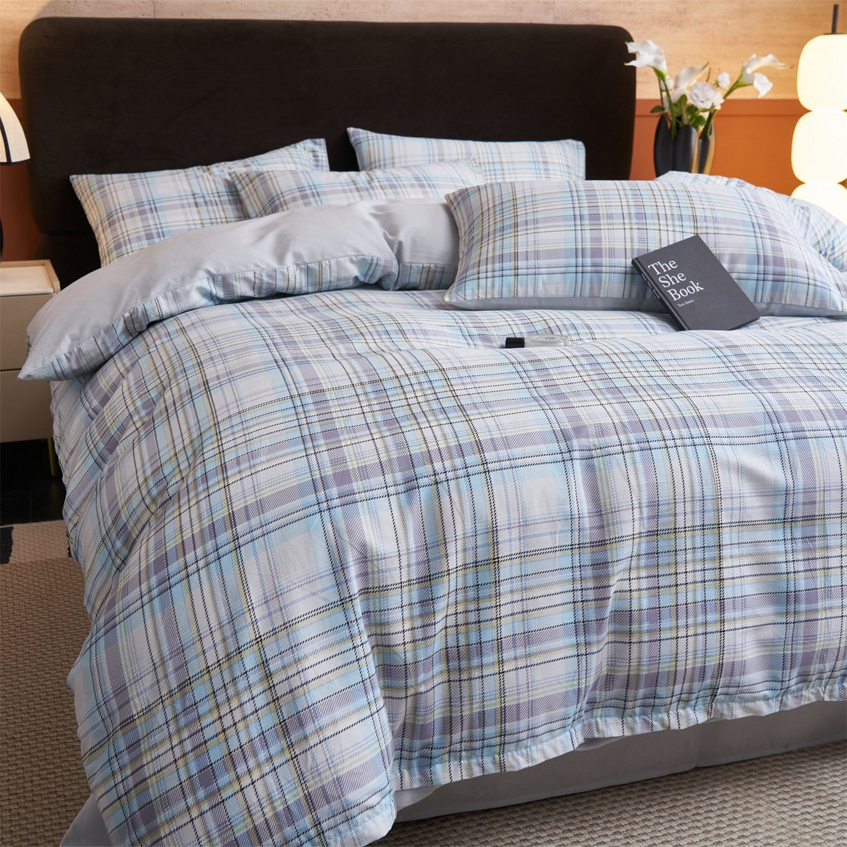 91家纺网 家纺一手货源 找家纺 恒爱家纺 2026新款全棉12868印花四件套 西西里-蓝