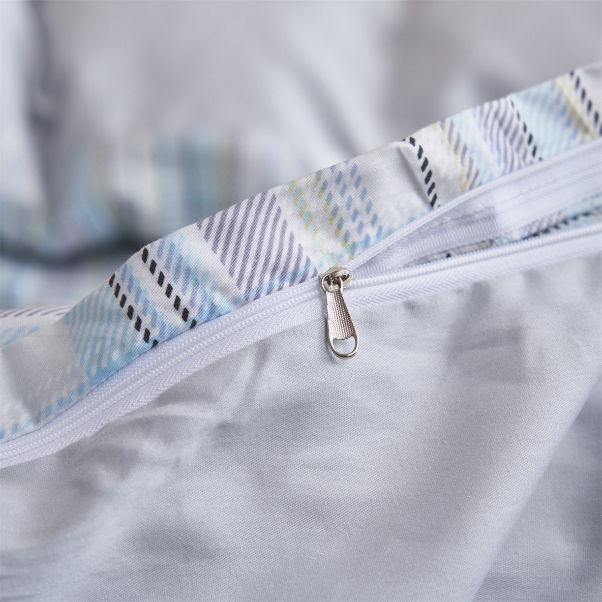 91家纺网 家纺一手货源 找家纺 恒爱家纺 2026新款全棉12868印花四件套 西西里-蓝