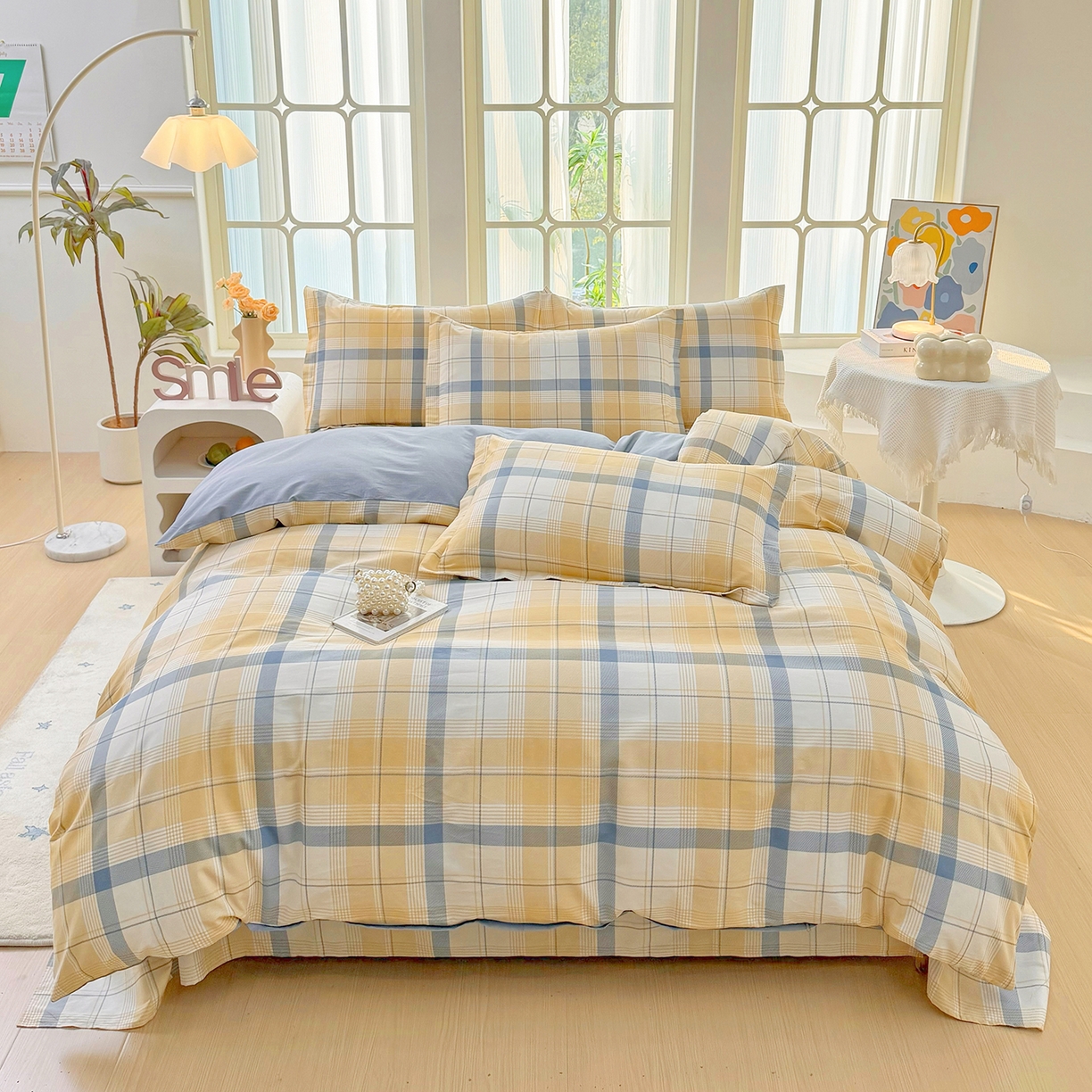 91家纺网 家纺一手货源 找家纺 安逸家纺 2026新款12868 全棉纯棉床单四件套学生宿舍纯棉床单款三件套 罗德里