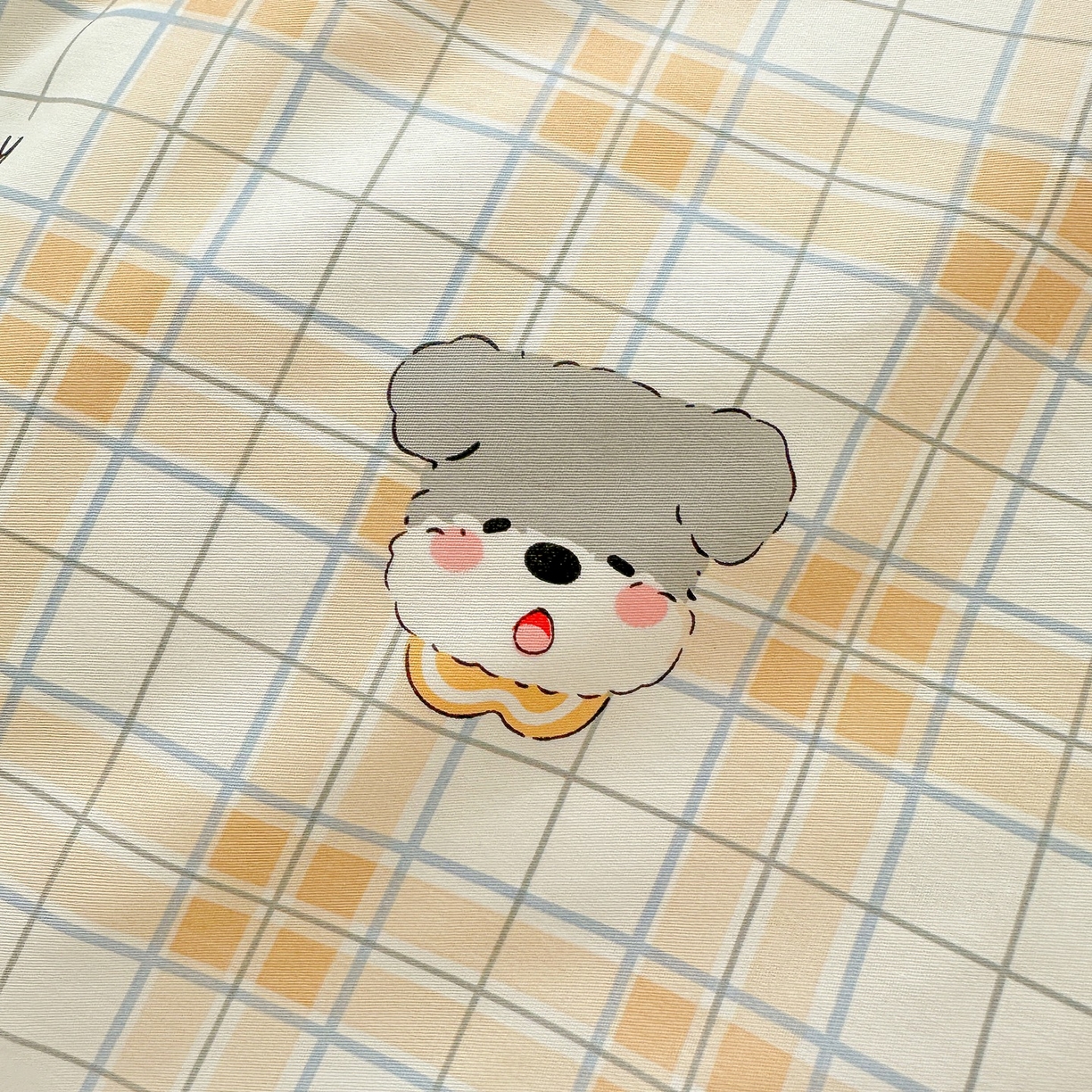 91家纺网 家纺一手货源 找家纺 恩泽家纺 2026春夏新款全棉纯棉12868印花四件套（提供买家秀，预留缩水率） 甜心汪·咖