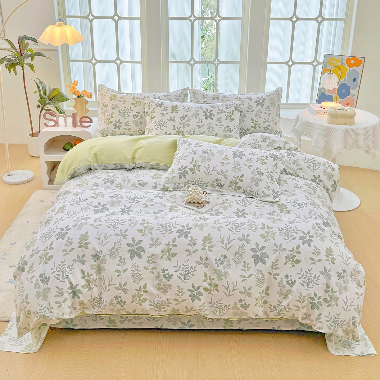 91家纺网 家纺一手货源 找家纺 安逸家纺 2026新款12868 全棉纯棉床单四件套学生宿舍纯棉床单款三件套 洛克庄园