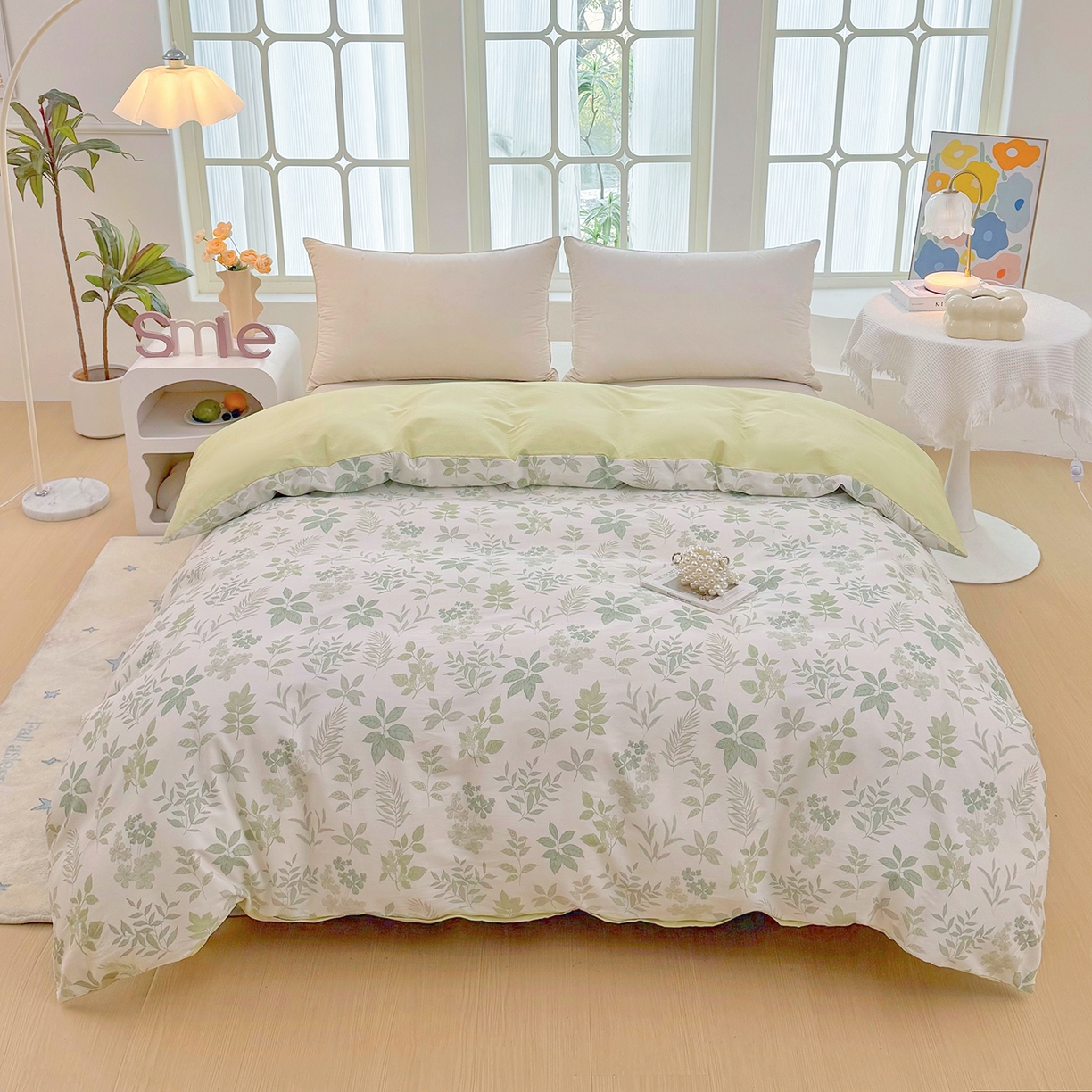 91家纺网 家纺一手货源 找家纺 安逸家纺 2026新款12868 全棉纯棉床单四件套学生宿舍纯棉床单款三件套 洛克庄园