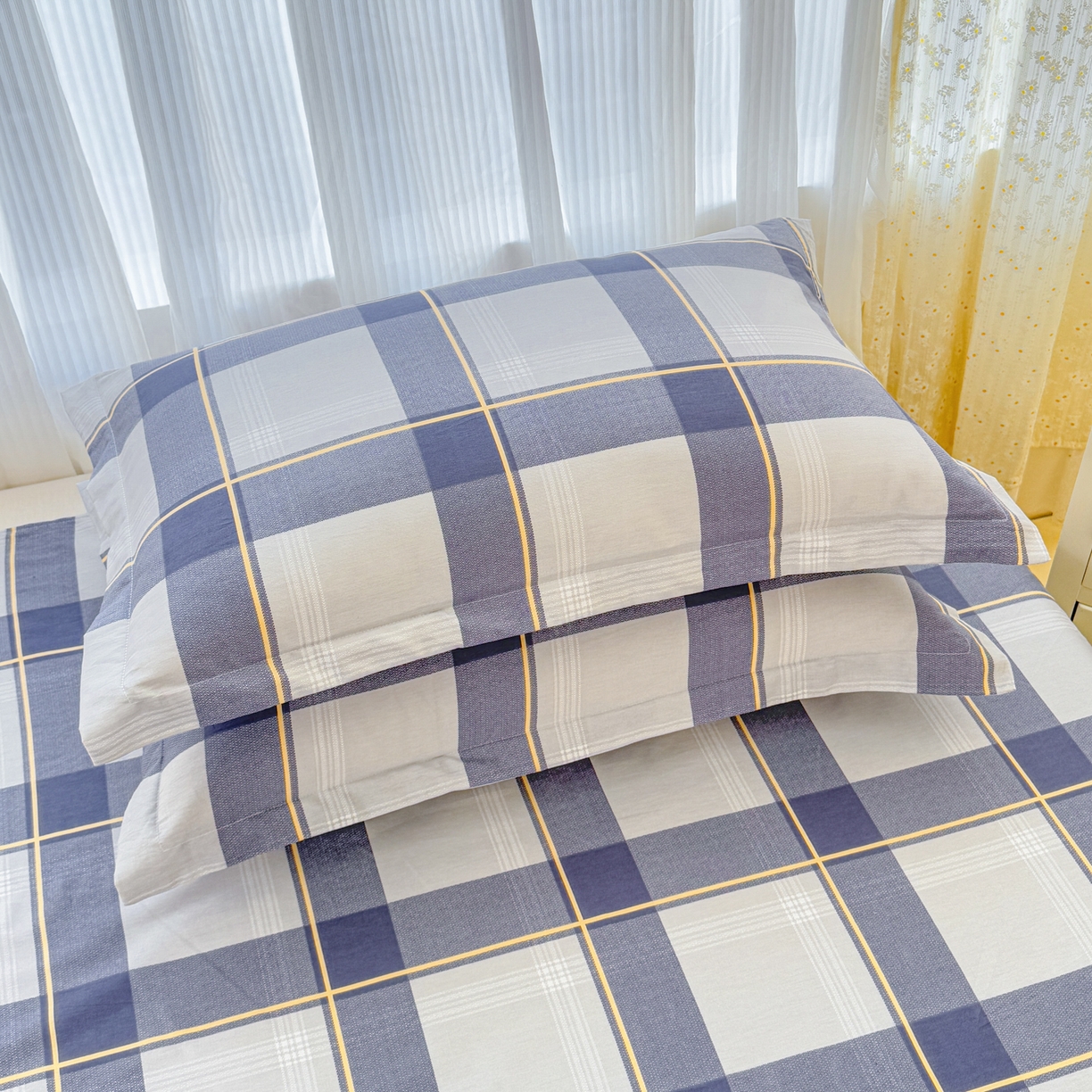 91家纺网 家纺一手货源 找家纺 安逸家纺 2026新款12868 全棉纯棉床单四件套学生宿舍纯棉床单款三件套 梦幻格