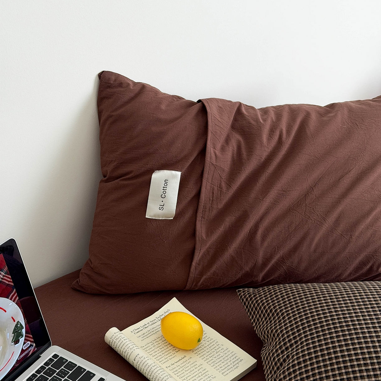 91家纺网 家纺一手货源 找家纺 欣宜家纺 2026春夏新款lns博主风全棉色织水洗棉四件套纯棉床品 黑格