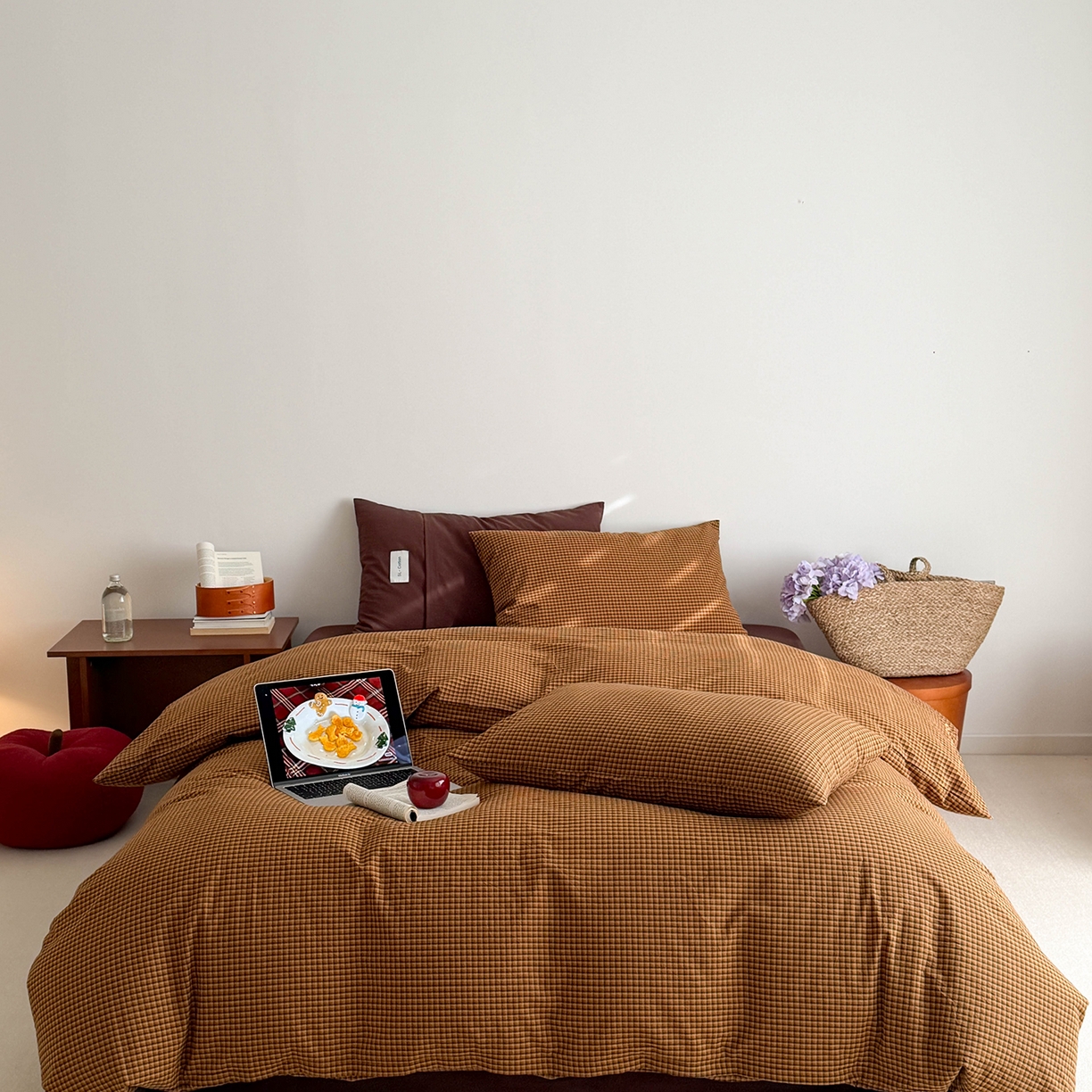 91家纺网 家纺一手货源 找家纺 （总）欣宜家纺 2026春夏新款lns博主风全棉色织水洗棉四件套纯棉床品