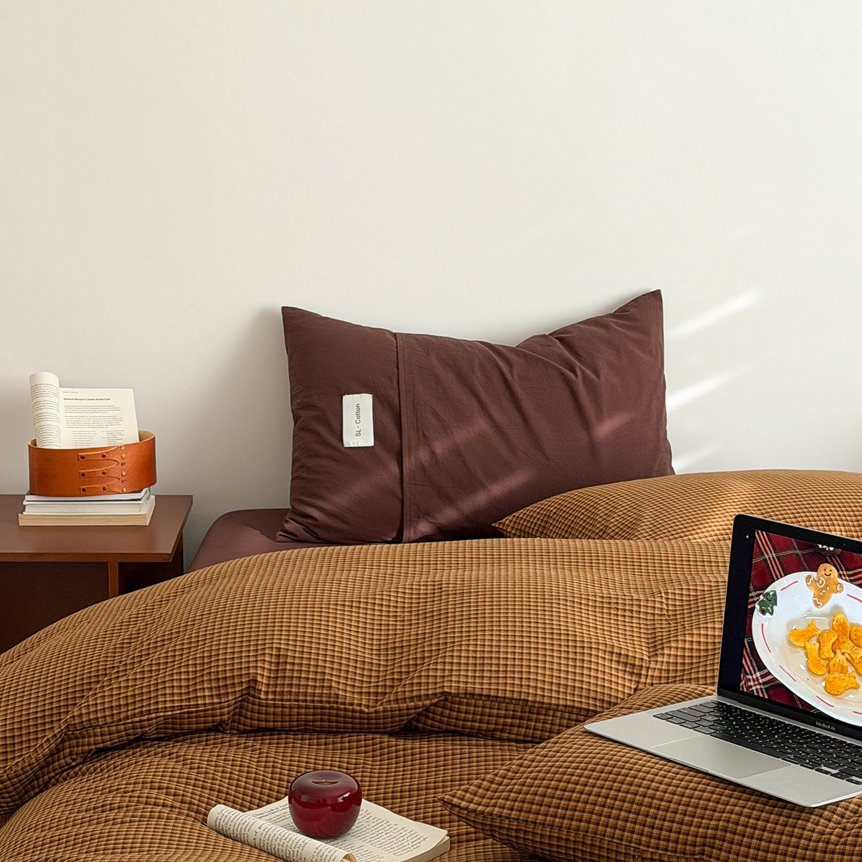 91家纺网 家纺一手货源 找家纺 欣宜家纺 2026春夏新款lns博主风全棉色织水洗棉四件套纯棉床品 黄格