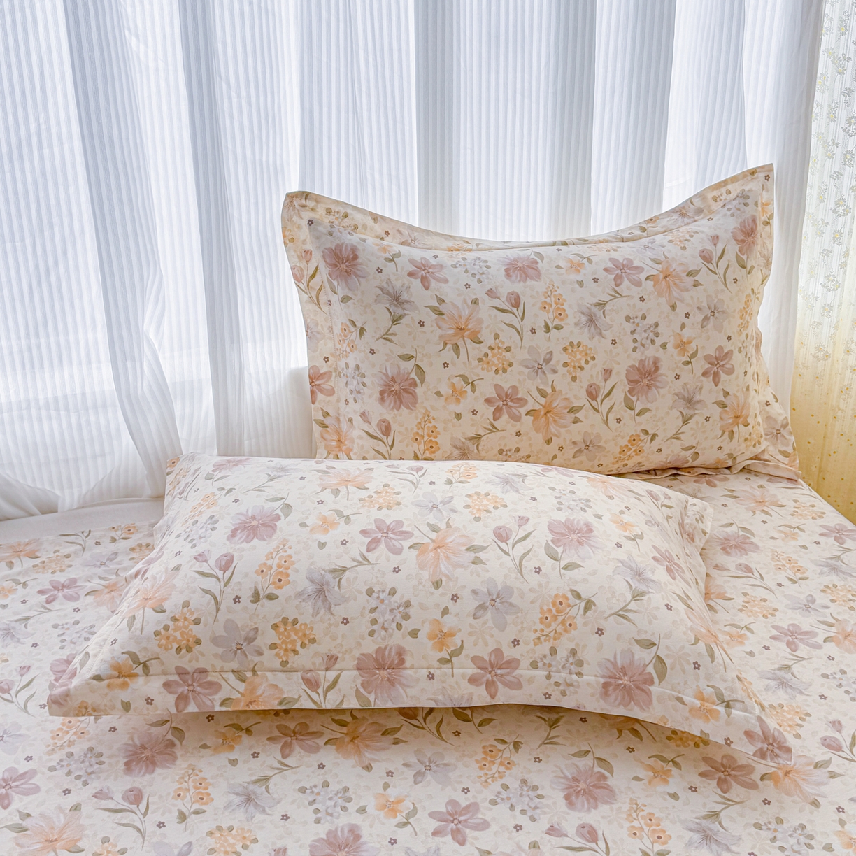 91家纺网 家纺一手货源 找家纺 安逸家纺 2026新款12868 全棉纯棉床单四件套学生宿舍纯棉床单款三件套 苏糖咖