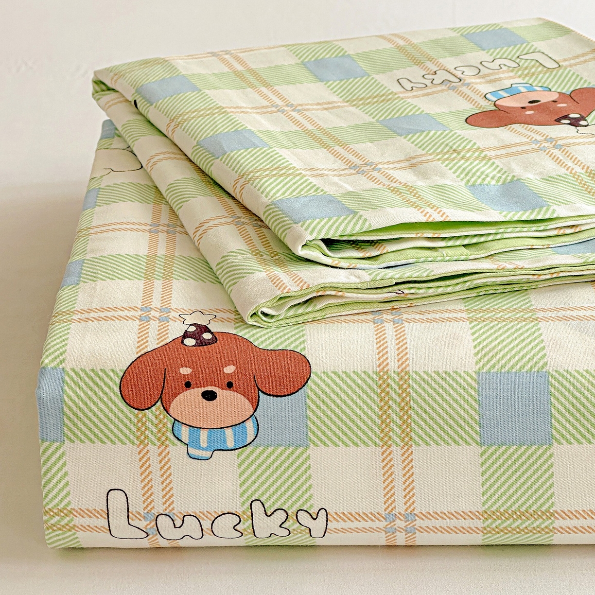 91家纺网 家纺一手货源 找家纺 恩泽家纺 2026春夏新款全棉纯棉12868印花四件套（提供买家秀，预留缩水率） 小狗乐乐