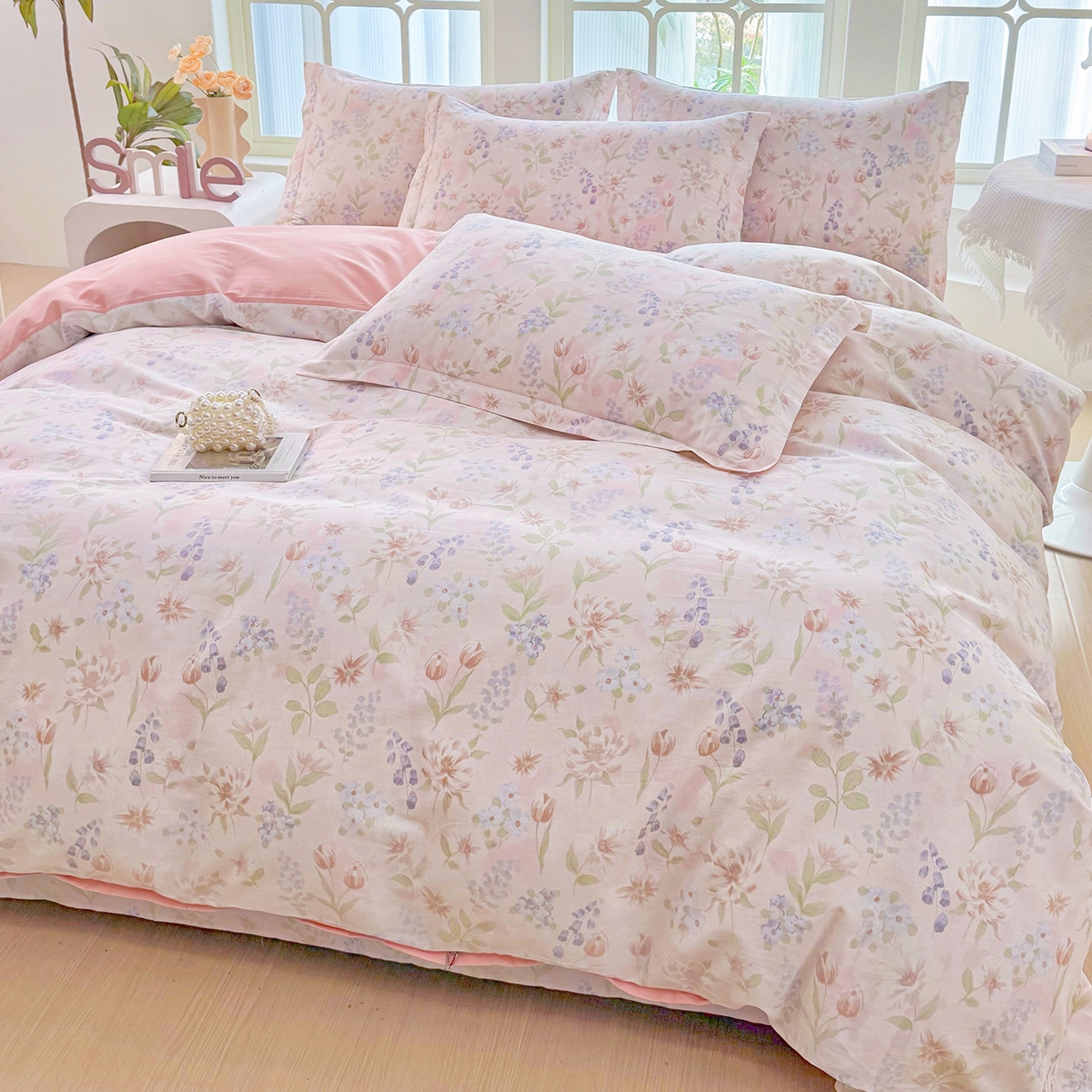 91家纺网 家纺一手货源 找家纺 安逸家纺 2026新款12868 全棉纯棉床单四件套学生宿舍纯棉床单款三件套 微风徐徐