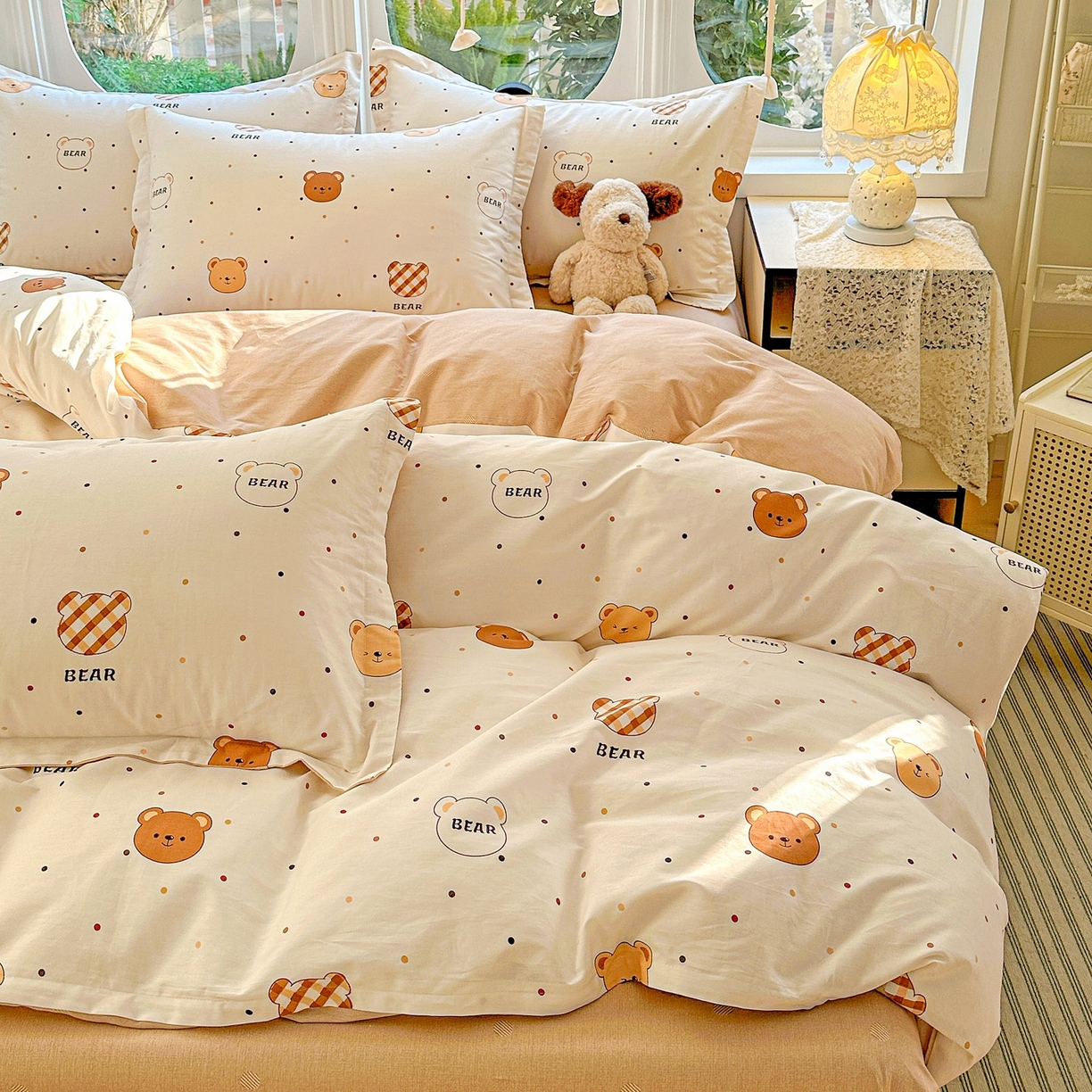 恩泽家纺 2026春夏新款全棉纯棉12868印花四件套（提供买家秀，预留缩水率） 小精灵