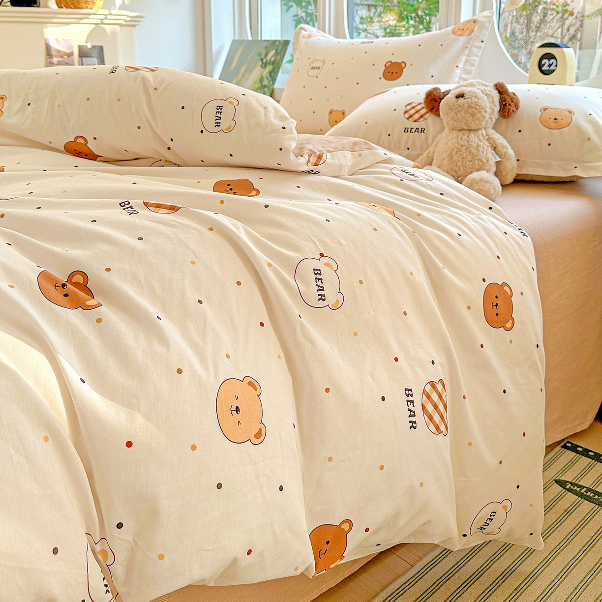 91家纺网 家纺一手货源 找家纺 恩泽家纺 2026春夏新款全棉纯棉12868印花四件套（提供买家秀，预留缩水率） 小精灵