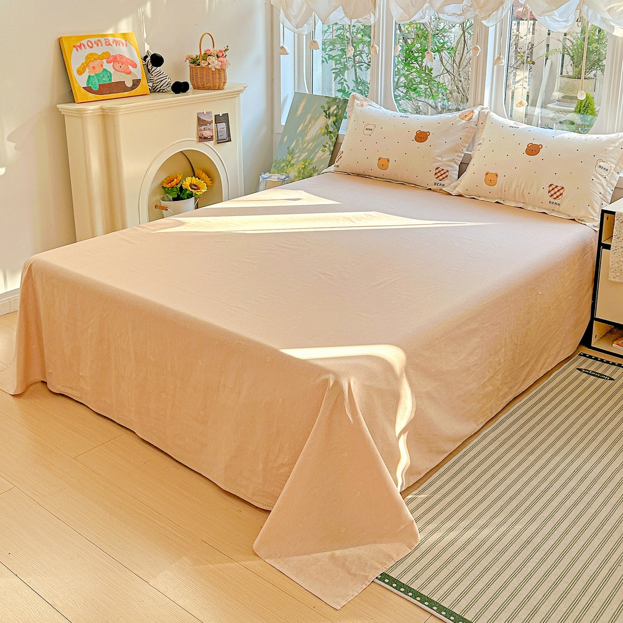 91家纺网 家纺一手货源 找家纺 恩泽家纺 2026春夏新款全棉纯棉12868印花四件套（提供买家秀，预留缩水率） 小精灵