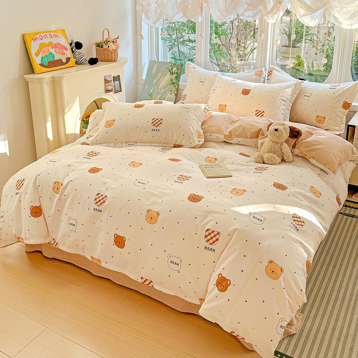 91家纺网 家纺一手货源 找家纺 恩泽家纺 2026春夏新款全棉纯棉12868印花四件套（提供买家秀，预留缩水率） 小精灵