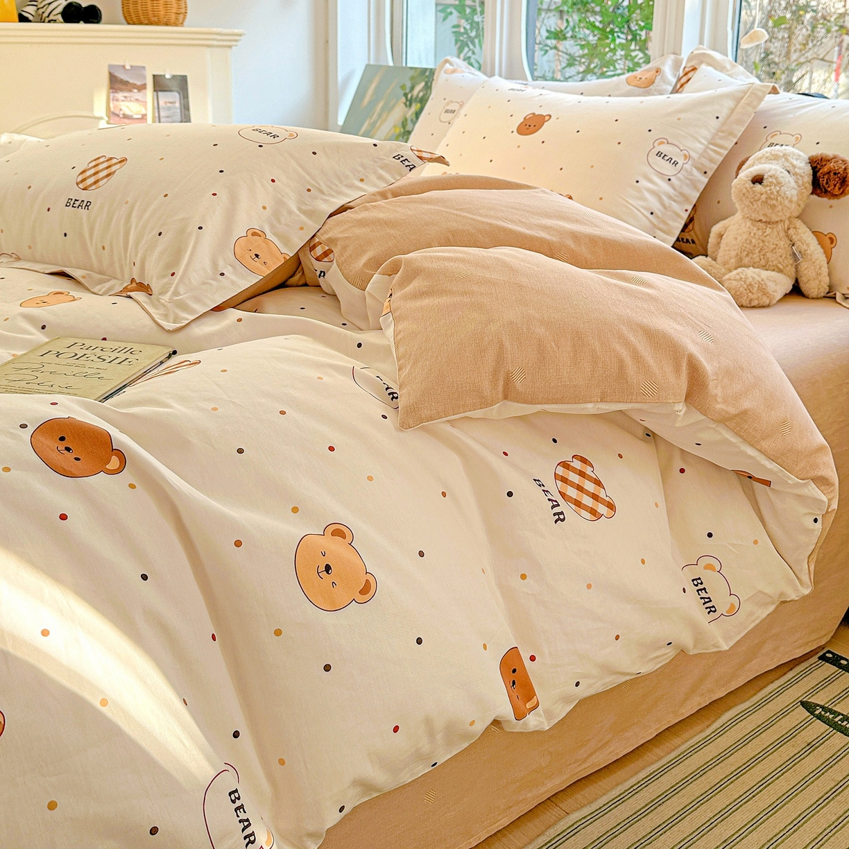 91家纺网 家纺一手货源 找家纺 恩泽家纺 2026春夏新款全棉纯棉12868印花四件套（提供买家秀，预留缩水率） 小精灵