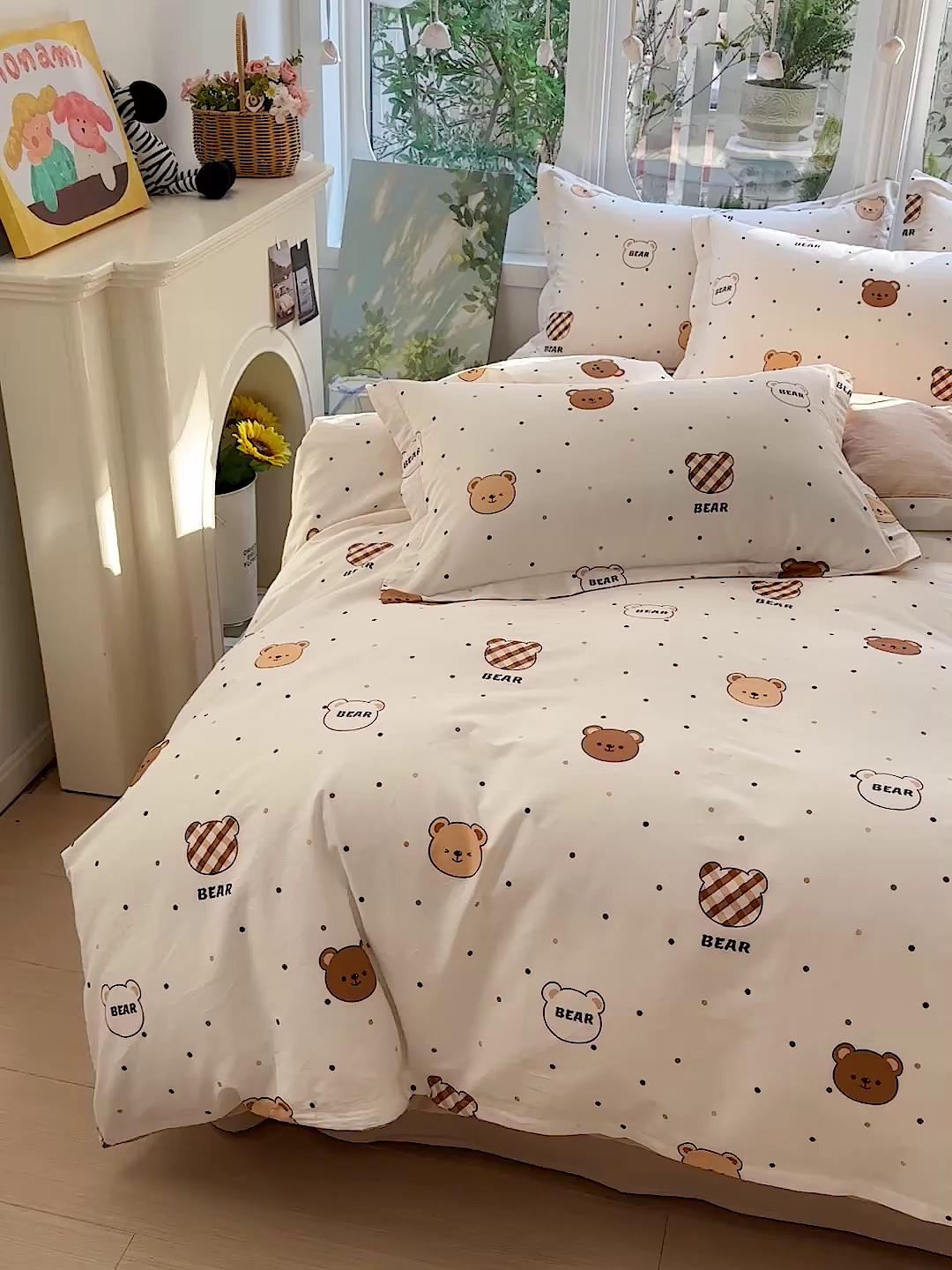 91家纺网 家纺一手货源 找家纺 恩泽家纺 2026春夏新款全棉纯棉12868印花四件套（提供买家秀，预留缩水率） 小精灵