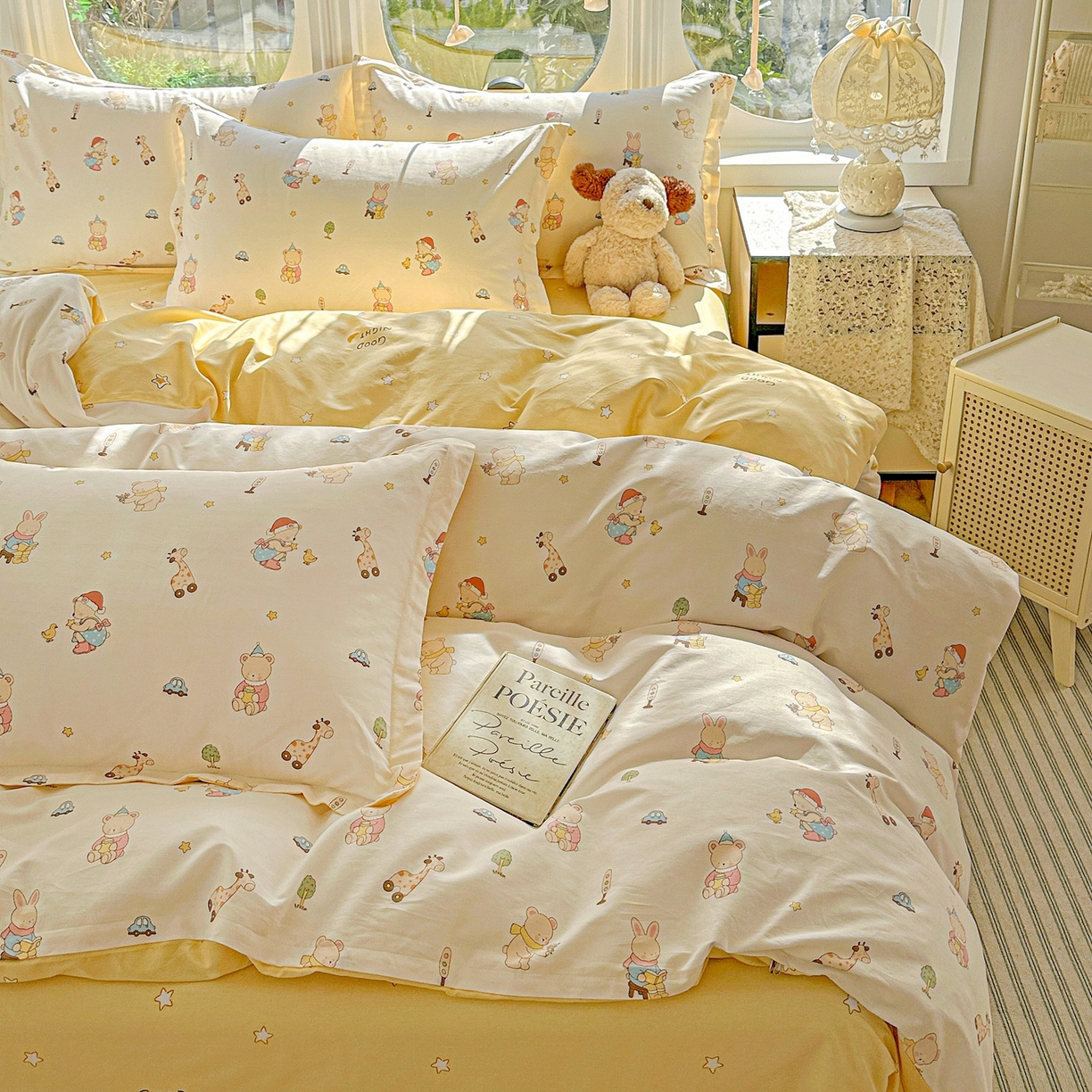 恩泽家纺 2026春夏新款全棉纯棉12868印花四件套（提供买家秀，预留缩水率） 小萌物