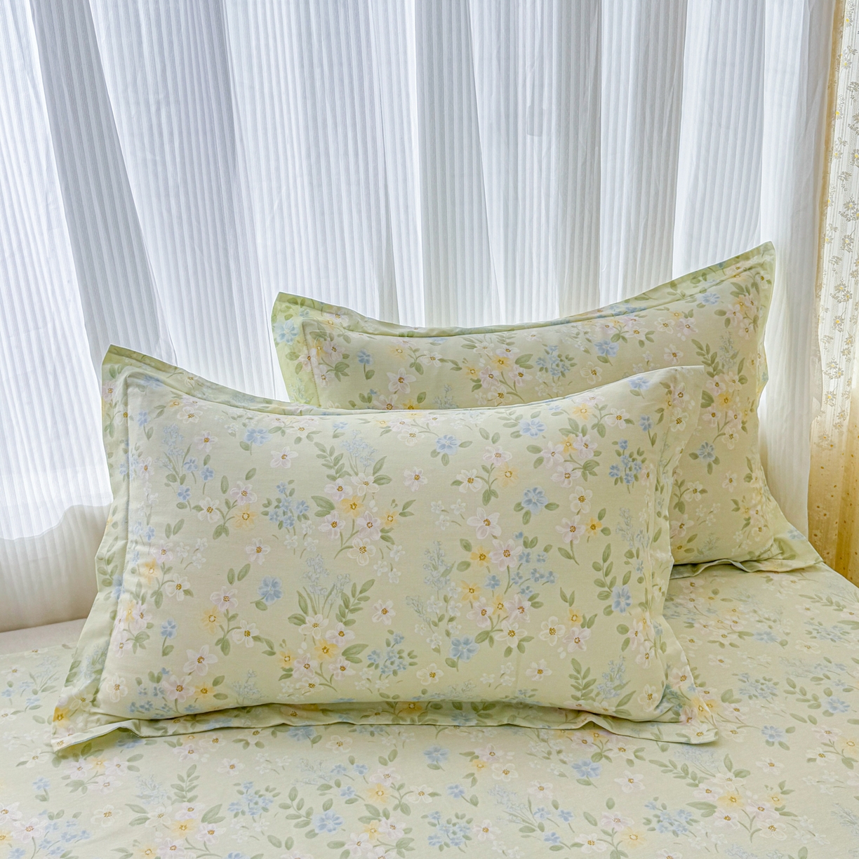 91家纺网 家纺一手货源 找家纺 安逸家纺 2026新款12868 全棉纯棉床单四件套学生宿舍纯棉床单款三件套 徐徐花开