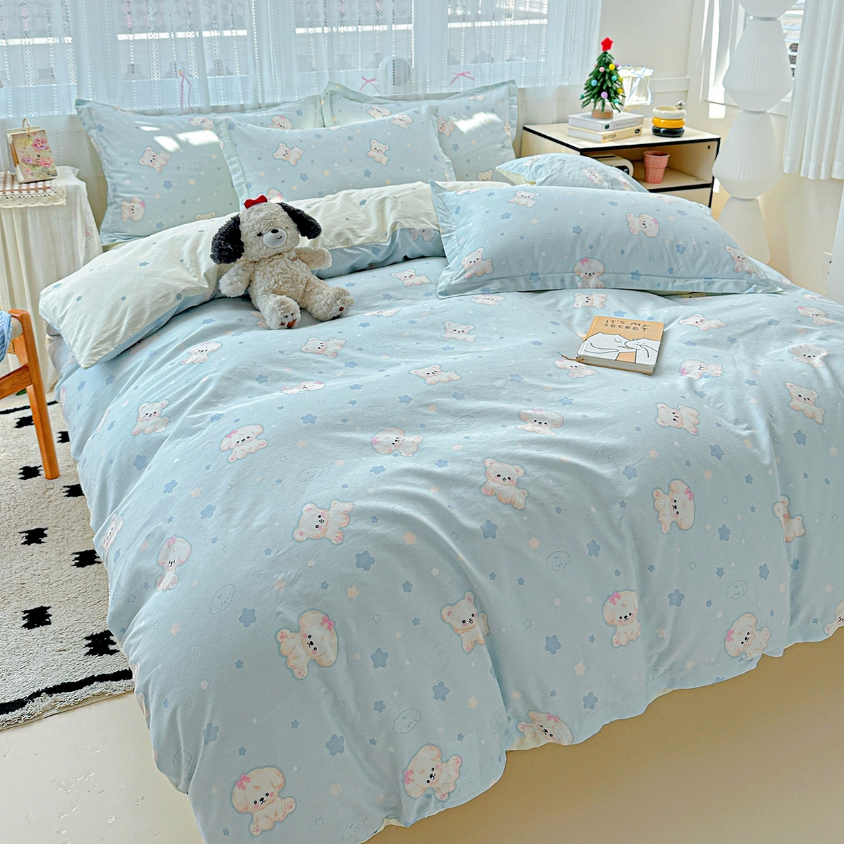 91家纺网 家纺一手货源 找家纺 恩泽家纺 2026春夏新款全棉纯棉12868印花四件套（提供买家秀，预留缩水率） 小甜心