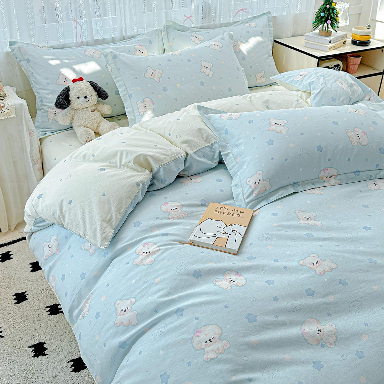 91家纺网 家纺一手货源 找家纺 恩泽家纺 2026春夏新款全棉纯棉12868印花四件套（提供买家秀，预留缩水率） 小甜心