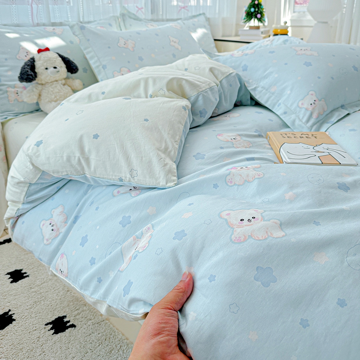 91家纺网 家纺一手货源 找家纺 恩泽家纺 2026春夏新款全棉纯棉12868印花四件套（提供买家秀，预留缩水率） 小甜心