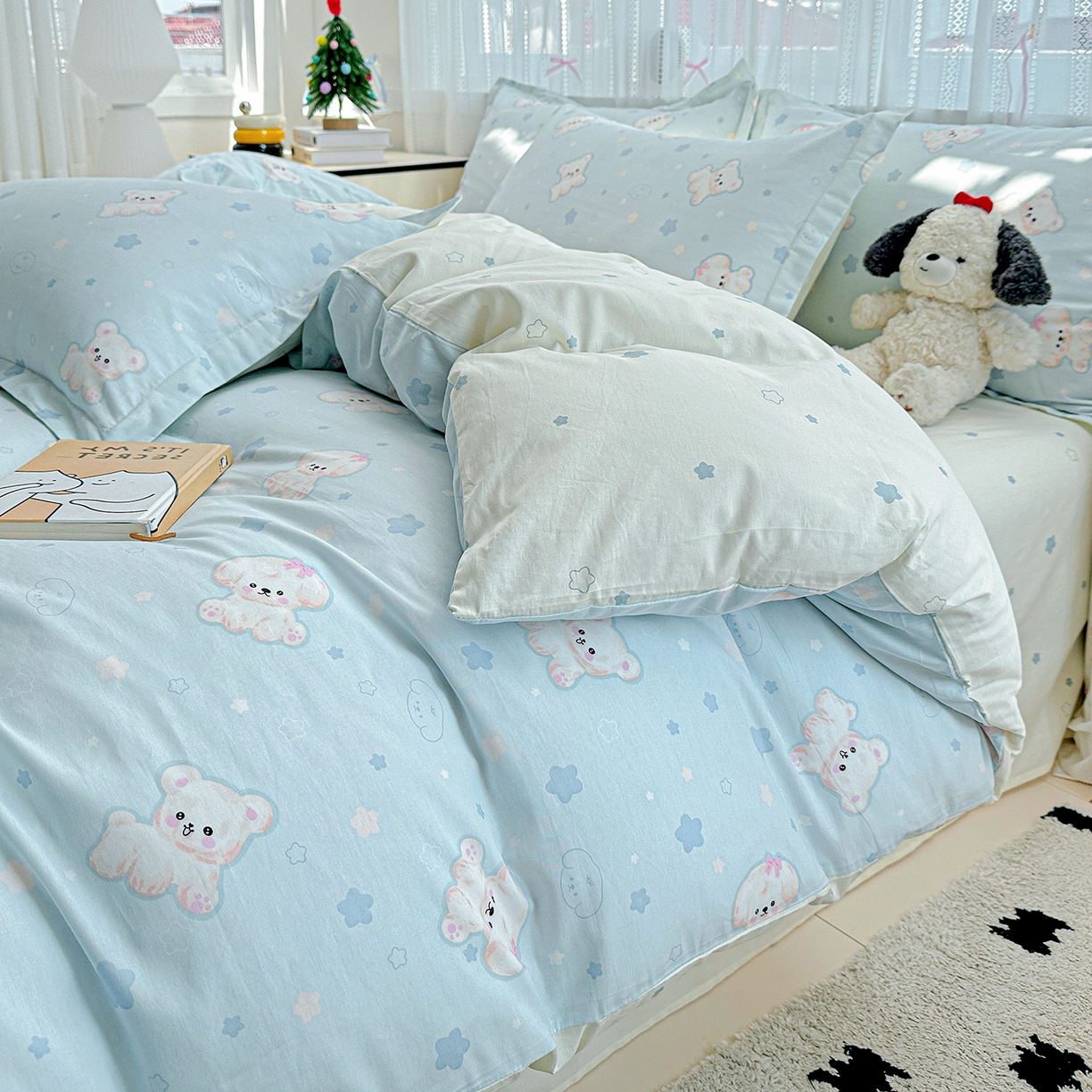 91家纺网 家纺一手货源 找家纺 恩泽家纺 2026春夏新款全棉纯棉12868印花四件套（提供买家秀，预留缩水率） 小甜心